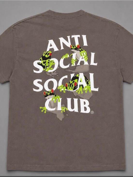 Anti Social Social Club Other - Anti Social Social Club ‘Frog’ Grey Tee Front and back Frog Graphic